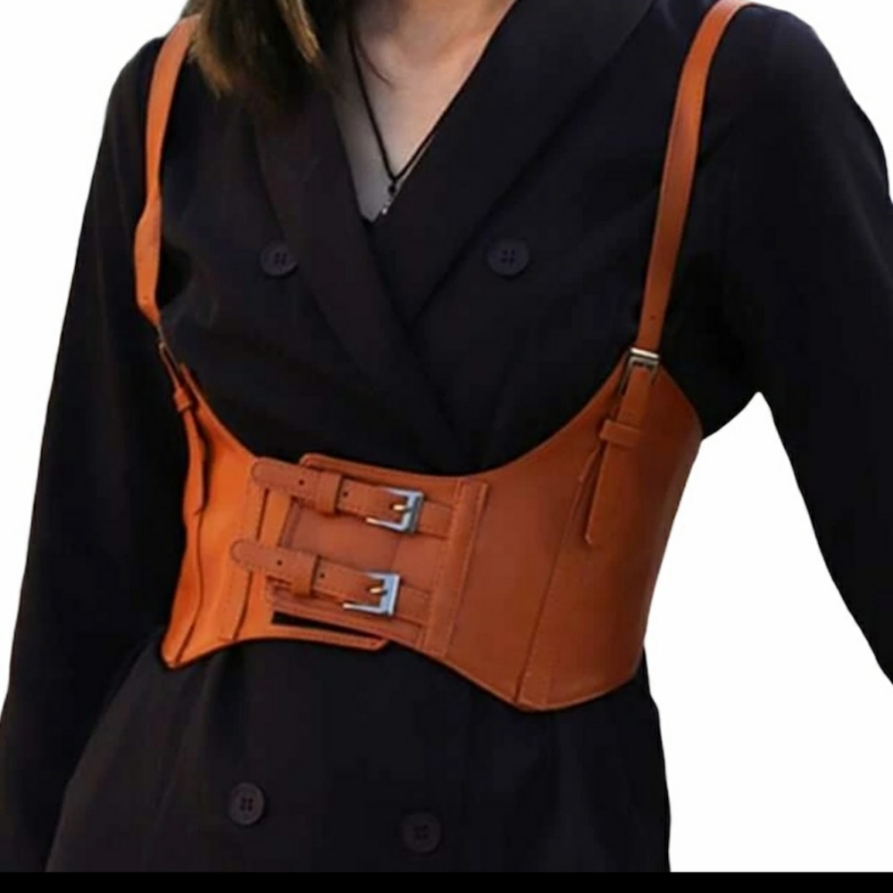 Brown Harness Stretch Belt